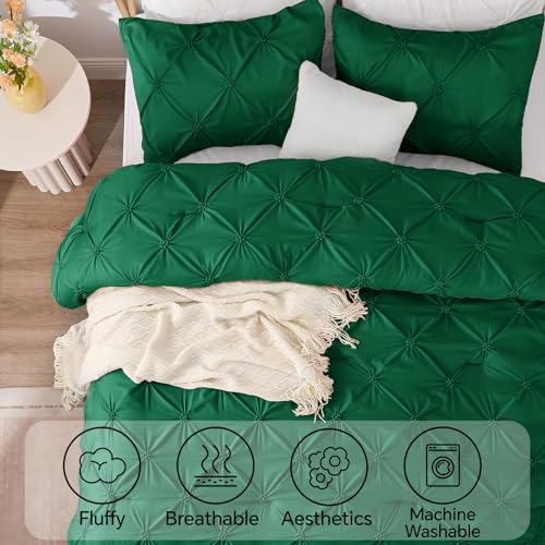 Image of BEDELITE Twin Comforter Set Forest Green,Lightweight & Soft Comforter