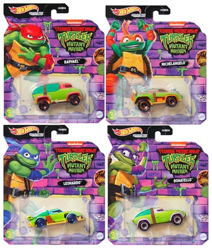 Hot Wheels TMNT Mutant Mayhem Character Cars 4 Pack