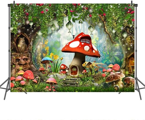Mocsicka 7x5ft fondo bosque encantado fiesta miniatura 6
