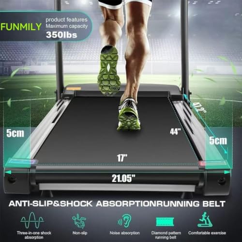 Image of FUNMILY Walking Pad Treadmill with Incline - 3.5HP Foldable Treadmills with 10 inch HD WiFi Touchscreen, 350 LBS Capacity Smart Running Machine with HiFi Speakers, Popular Apps & Interactive Entertainment