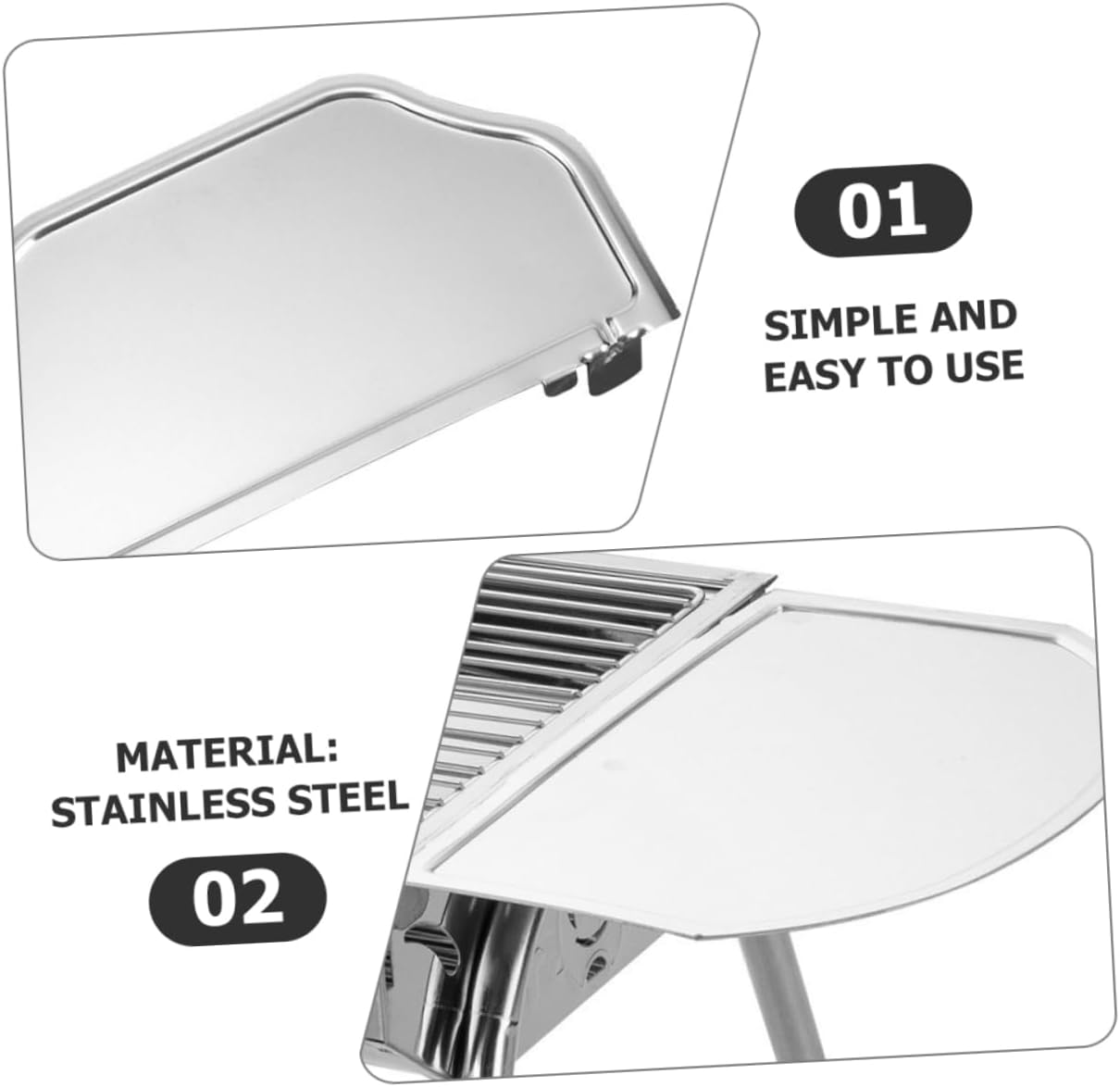 Stainless Steel Seasoning Shelf for Barbecue Grill, Detachable