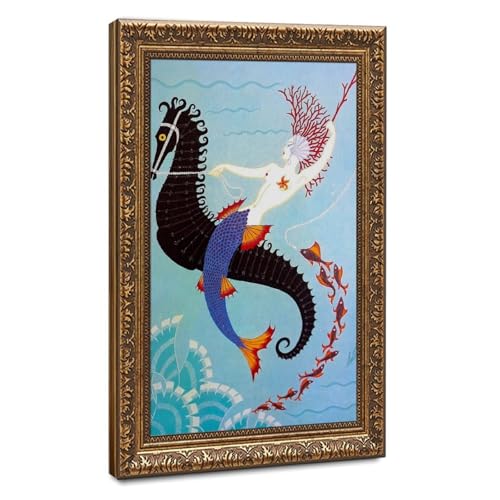 Mermaid Erte poster sur toile habiller un grand mur blanc vide facilement