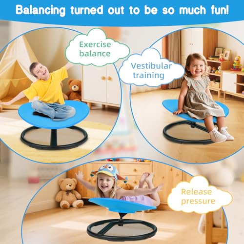 Image of Winnrok Spinning Chair for Autistic Kids, Sensory Chair for Kids Swivel Chair Training Body Coordination, Sit and Spin Toys for Toddlers with Autism & ADHD Autism Sensory Products Toys
