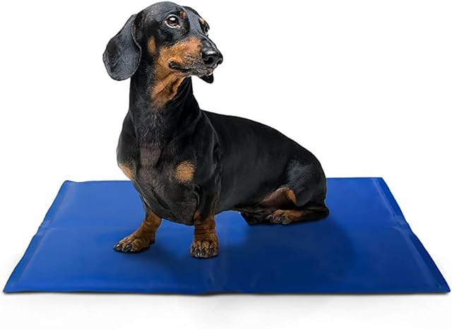FurDreams Pet Cooling Mats Self Cooling Mat Bed for Dogs, Cats to Prevent Overheating During Rest & Sleep Heat Absorbing Gel Pillow Pad to Keep Ice Cool in Summer Plain (44 x 64cm)