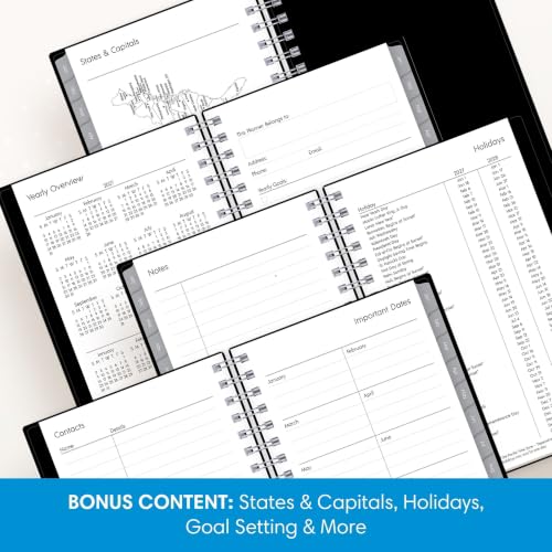 Image of Blue Sky 2027 15-Month Weekly and Monthly Mini Planner Calendar, Includes October 2026 - December 2027, 3.625 inch x 6.125 inch, Flexible Cover, Wirebound, Laminated Tabs, Enterprise