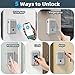 KENRONE Smart Key Lock Box,Outdoor Wall Mount Key Boxs, Fingerprint Password and APP Remote Unlocking, Security Key Safe for Business Owners, Realtors and Hosts (Silver)