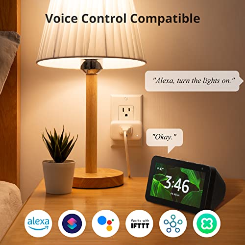 SwitchBot Mini Smart Plug 15A with Energy Monitoring, WiFi & Bluetooth, Compatible with Alexa & Google Home, Remote Control & Timer Function, No Hub Needed (4 Pack)