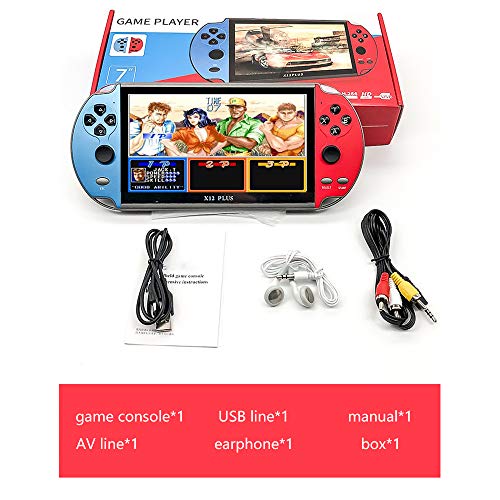 Songlan-X12 Plus 7-Inch Hd Screen Handheld Portable Mp5, 10000+ Free Games，Dual Joystick Nostalgic Arcade Video Game Machine 16Gb Rom, Support Gbc/Gba/Nes/Md/Smc/Sfc Games Children's Gifts #TOP4