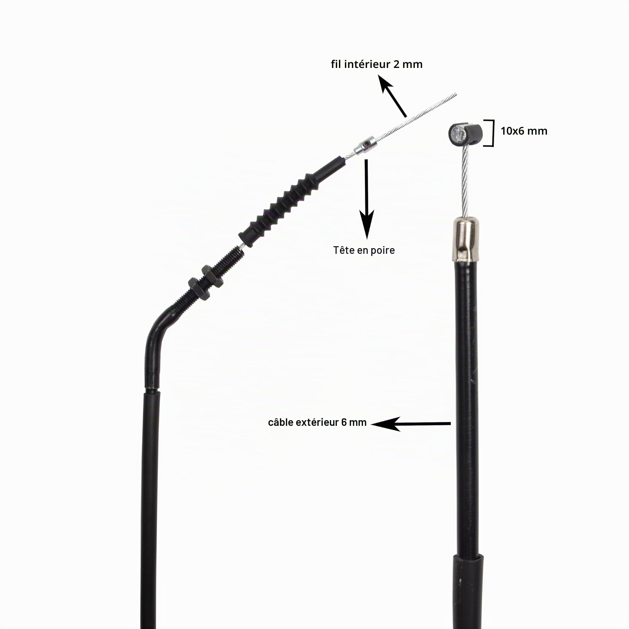 MOTOMASTER Câble de Commande Universel Pour Moto, Kit de Câble D'embrayage Universel Compatible Avec Honda Yamaha BMW Kawasaki Indian Suzuki Ducati Victory Triumph KTM Aprilia GasGas Sherco CF