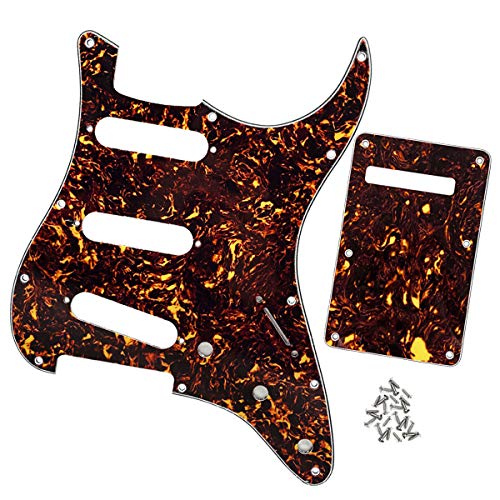 IKN Set of Scratch Plate 11 Trous Style SSS Pickguard et Tremolo Cavity Cover Back Plate with Screws for US/Mexican… - Les Beatles, Paul McCartney, John Lennon, RIngo Starr, George Harrison IKN Set of Scratch Plate 11 Trous Style SSS Pickguard et Tremolo Cavity Cover Back Plate with Screws for US/Mexican… – Image 3