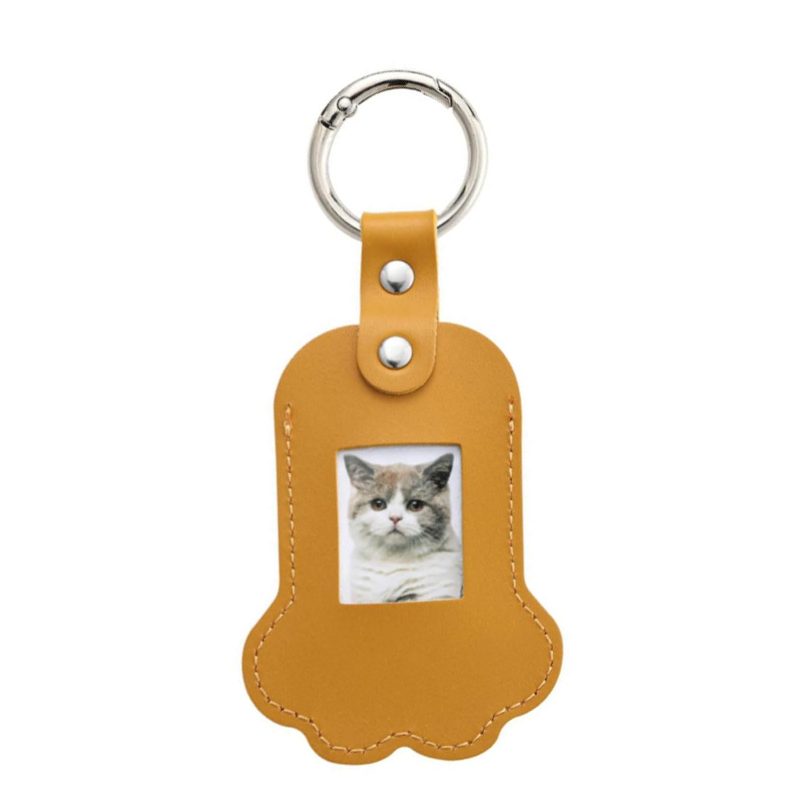 LUCKGONI Pet Hair Keepsakes Keychains Leather Memorials Lockets for Storing Dogs Cats Furs, Lovely Pet Loss,