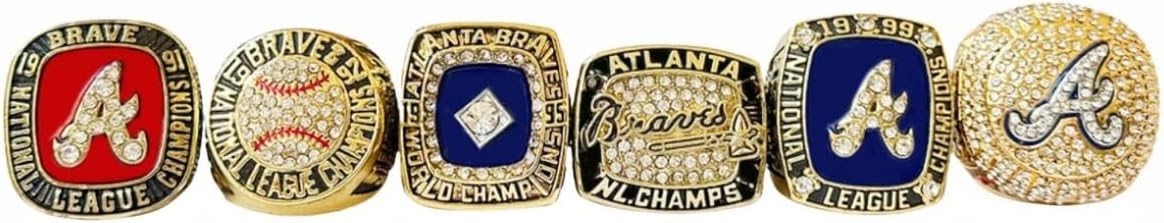 CLASSIC SERIES ATL 1914-2021 CHAMPIONSHIP RING 6-Times Brave #Rarity Luxury Commemorative Sports Fan Detail Super Gift - Glory Collect Various Festivals Occasions with Sandalwood Box