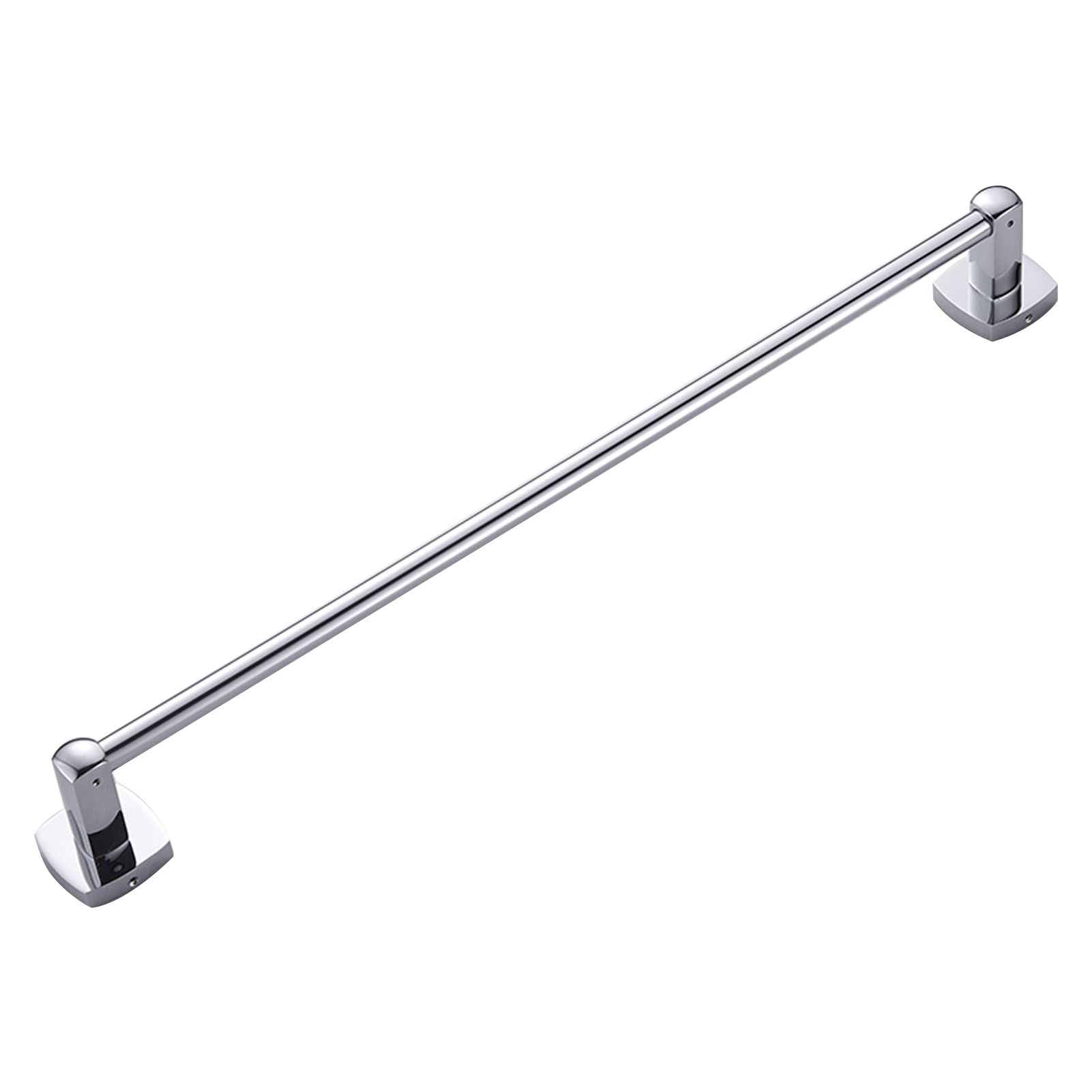 Portasciugamani in Rame a Parete, portasciugamani Quadrato, portasciugamani Singolo per Bagno o Accessori da Cucina, Finitura Argento Lucido (Dimensioni : 30cm)
