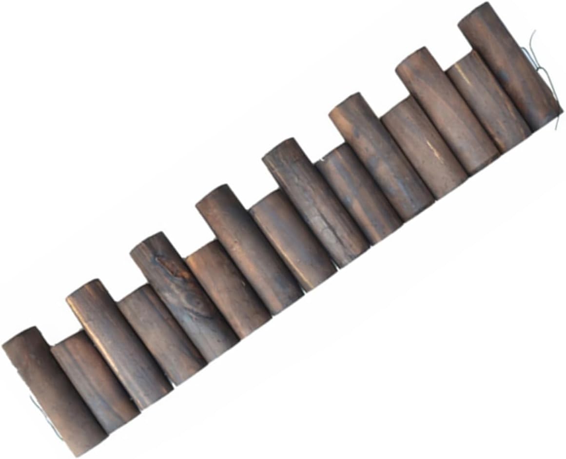 1m Log Edging Border for Garden Lawn Carbonized Solid Wood Flexible Design for Outdoor Landscaping Anticorrosive Material for Garden Edging and Decorative Use