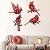EiGreen 4 Pack Metal Cardinal Wall Art Decor Metal Birds 3D Outdoor Sculpture,Indoor Hanging Decor Ornaments Hand-Made Nimble red Bird, Wall Art Fence Decorations for Living Room Patio Balcony