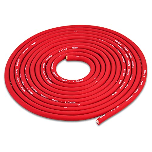 Image of Belva True 4 Gauge AWG Premium CCA Complete Amplifier Wiring Kit with OFC 2-Channel RCA Cable - BAK42 RED