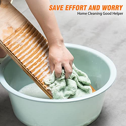 Libetter Waschbrett für Handwäsche von Kleidung, Holz-Handwäsche, rustikales Holz-Handwaschbrett für Zuhause, klein, mittel, groß, 3 Größen (Länge 40,6 cm/50,8 cm/61 cm – Bild 2