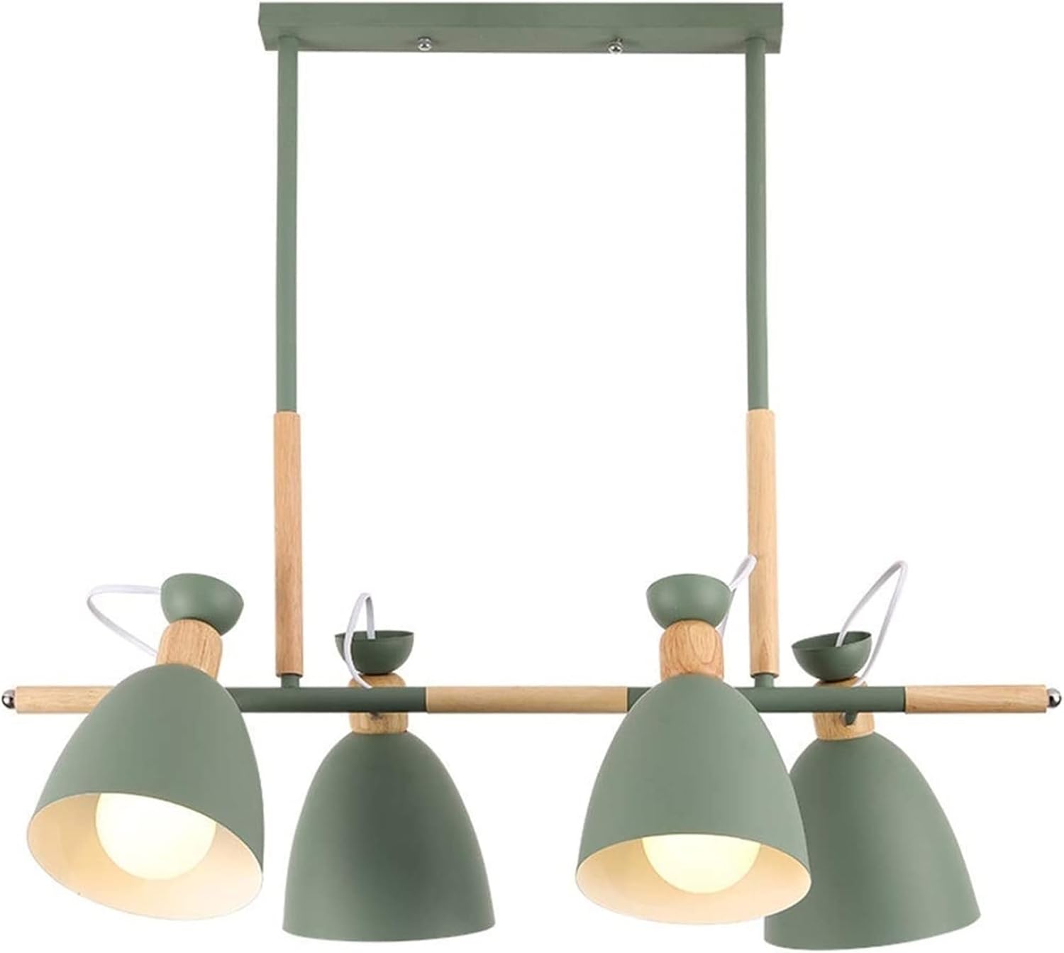 Lamp 4 Light Modern Green Led Pendent Light Kitchen Island Lighting Hanging Lamps Dining Ceiling Hanging Light Chandelier for The Kitchen Billiard Table Lighting Flush Mount Fixture