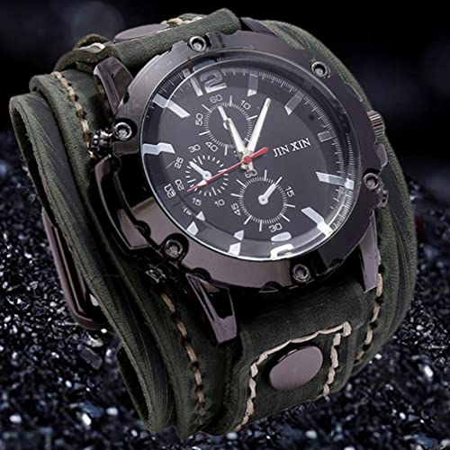 POPETPOP Horloge Ketting Heren Polshorloges Horlogekasten Voor Heren Badge Horloge Heren Horloges Heren Chronograaf Horloge Lederen Band Pols Horloge Verpleegkundige Nummer Koeienhuid Geval - Afbeelding 8