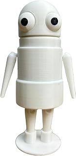 REPO 3D Printed Character Figure, R.E.P.O Horror Game Posable Articulated Collectible Model for Fans Gift (White)