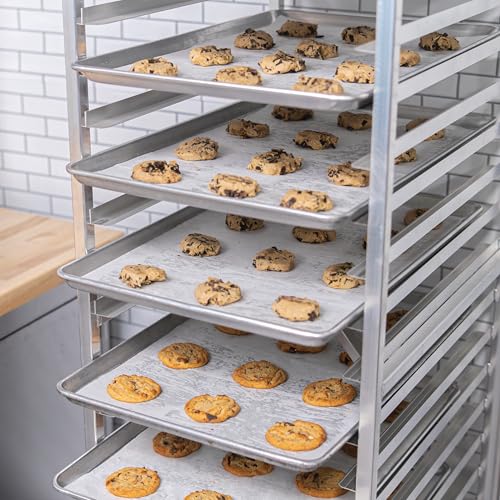 HUBERT Commercial Knockdown Nesting 20-Tier Aluminum End Load NSF Bakery Sheet/Bun Pan Rack