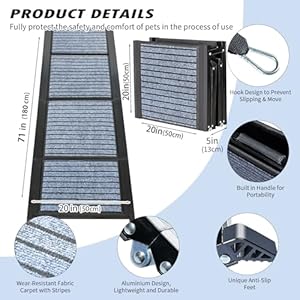 Dog-Car-Ramp-for-Medium-Large-Dogs-XL-Pet-Stairs-Ramp-with-Anti-Slip71x-20-Extra-Long-and-Wide-Dog-Steps-for-Dogs-Up-to-250LBS-for-High-BedTrucksCars-and-SUV - Cucciolini Doodles   Dog-Car-Ramp-for-Medium-Large-Dogs-XL-Pet-Stairs-Ramp-with-Anti-Slip71x-20-Extra-Long-and-Wide-Dog-Steps-for-Dogs-Up-to-250LBS-for-High-BedTrucksCars-and-SUV