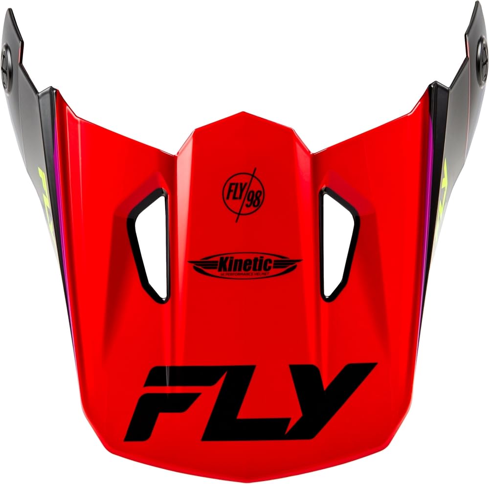 Fly Racing Visor for Kinetic Rally Helmet - Red/Black/White - XS - Sm