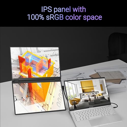 Image of ASUS ZenScreen Duo MB14FCD 14 Inch Foldable Dual-Screen Portable Monitor