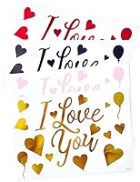 Vista 5 de Calcomanías de feliz cumpleaños para globos I Love You Bobo, 10 unidades, calcomanías de letras de colores mixtos, calcomanías de cristal