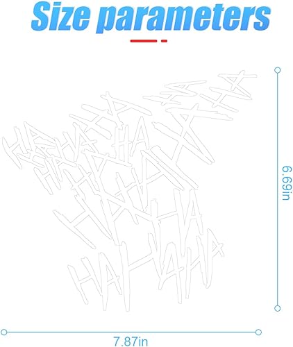 Miniatura 2 de 2 calcomanías para parabrisas de automóvil, diseño de Joker Haha Serious Evil Auto para parachoques de ventana, portátil, decoración personalizada