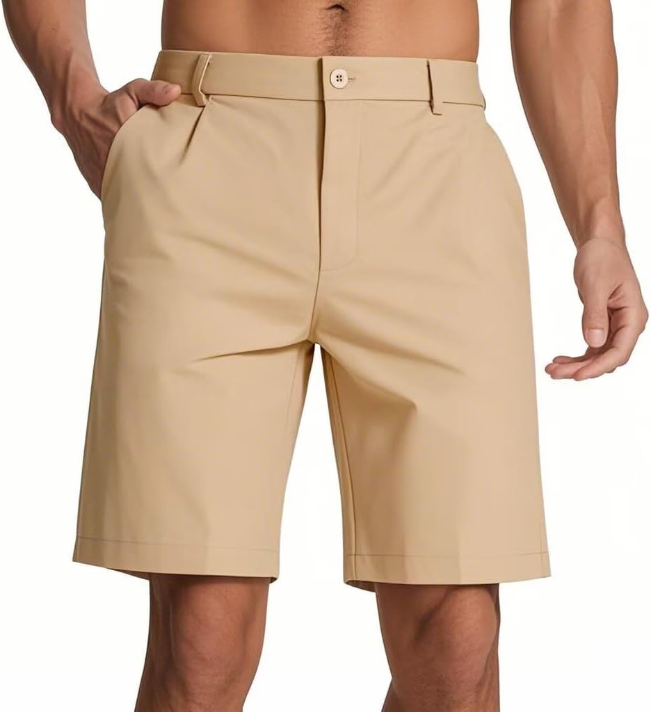 Men's Classic Fit 7/9/11 Inch Golf Shorts Lightweight Long Stretch Hiking Short with 4 Pockets for Casual Work