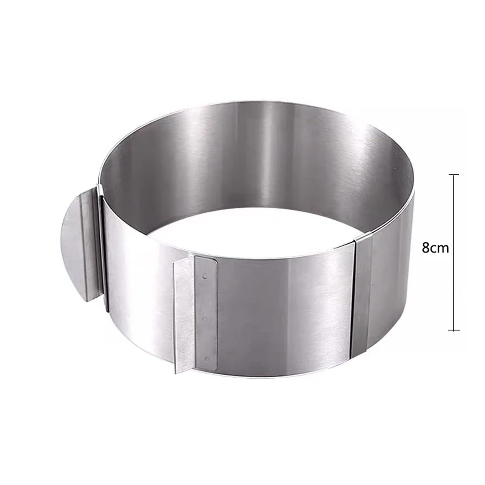 Edelstahl Mousse Ring 6-12 Zoll Edelstahl Skalierbarer Mousse-Kreis Einstellbarer Kuchenkreis Backform Haushaltsküchenwerkzeuge Zubehör