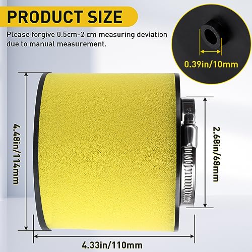 Air Filter Replacement For Honda Rancher 350 Trx350Fe Trx350Tm Trx350Te Rancher 400 Trx400Fa Trx400Fga Foreman 400 450 Trx400Fw Trx450S Trx450Fe 2000-2006 17254-Hn5-670 Atv,Yellow #TOP1