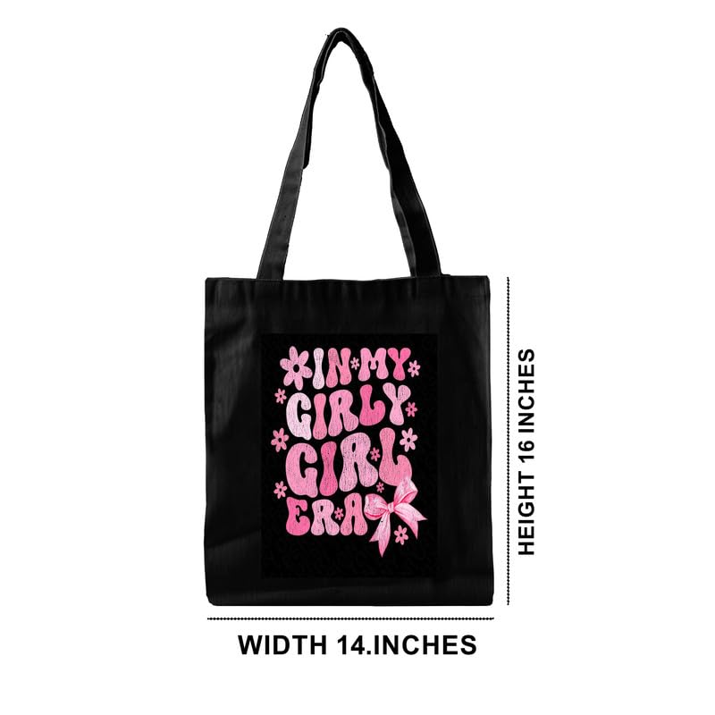 Image of Large Printed Tote Bag for Women | 15kg Canvas Carry Bag with Zipper | Fashionable Daily Use Bag