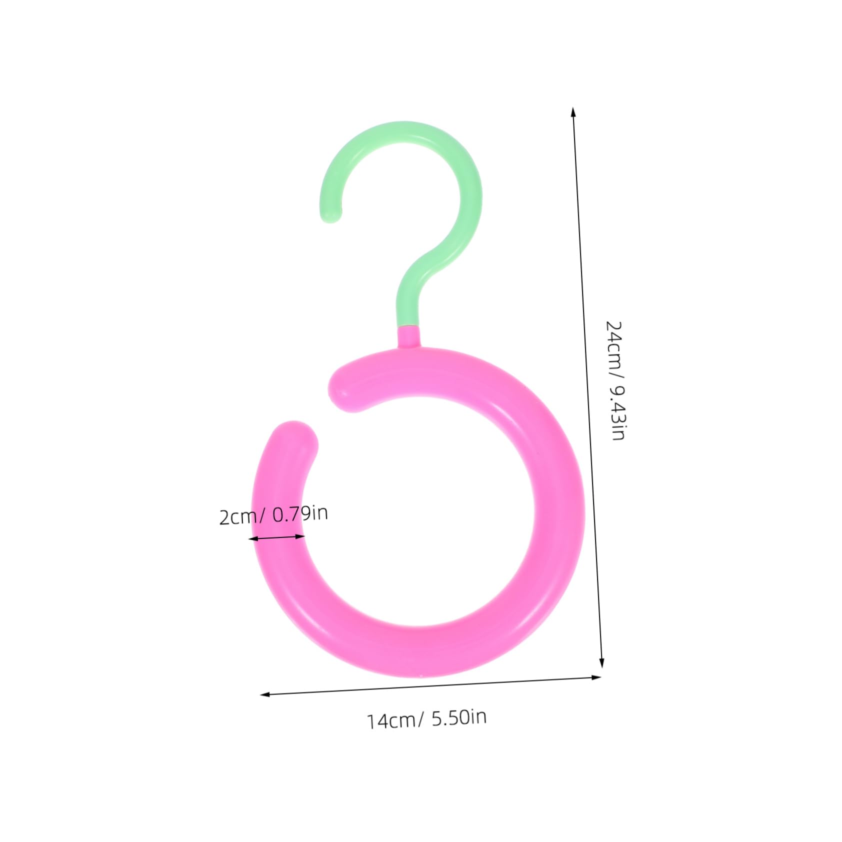 OSOLADY 10pcs Slip Round Scarf and Tie Hanger Space Saving Multi Functional Organizer Hooks for Closet for Scarves Ties and Belts Aesthetic Home Storage