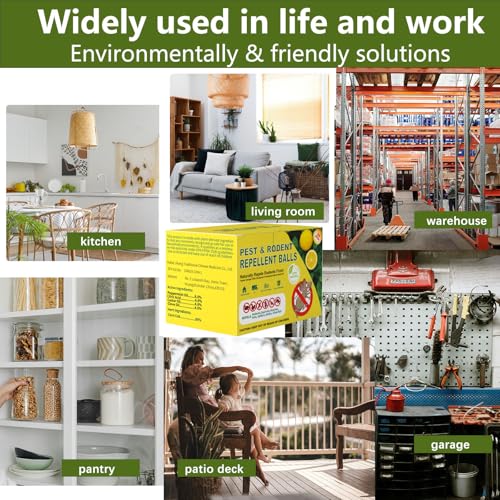 mouse rodent repellent peppermint oil lemon moth balls for rodents outdoor and indoor use deterrent rats squirrel mice repellent for carkitchenwarehouse 24 pack