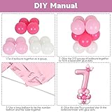 Number 7 Balloon Pink 40 Inch Giant Number Foil Balloon Extra Large Number Seven Balloon Tower Big Pastel Pink Helium Latex Digital Balloons Stack for 7th Birthday Anniversary Party Decor - Image 6