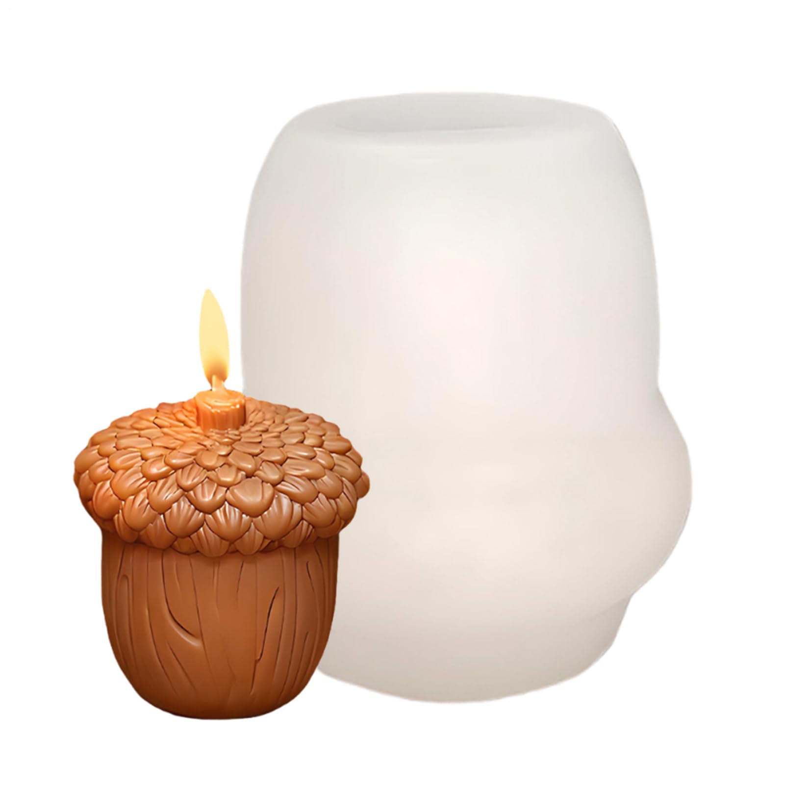 Christmas Pine Cone Candle Mold - 3D Silicone Soap Mold for Resin Soap | Cedar Acorn Shape Craft Tool | Creative Making Accessory for Perfum Desserts