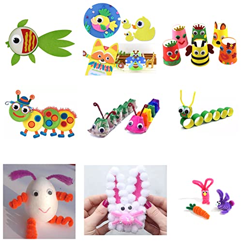 Image of TOAOB 150pcs 12mm Plastic Wiggle Googly Eyes Self Adhesive Black Round Sticker Eyes DIY Arts Crafts Scrapbooking Accessories