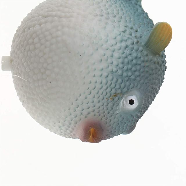 Foto 7 de 8 de Tubayia Pez esférica artificial de silicona para decoración de acuario (azul)
