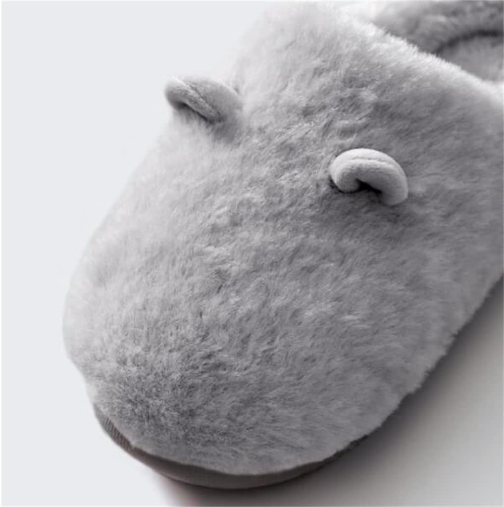 N/A ふかふか感綿スリッパメンズ冬ホームカップル厚底プラッシュスリッパシ冬 (Color : A, Size : 42-43)