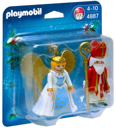 PLAYMOBIL - San Nicolás y ángel, Figuras de Juguete (4887)