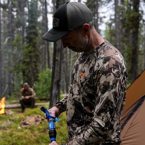 First Lite Men’s Kiln Long Sleeve Crew Shirt - Merino Wool Midweight Camo Hunting Base Layer, Wool Long Johns, Midweight, First Lite Specter, Medium - Thumbnail 3