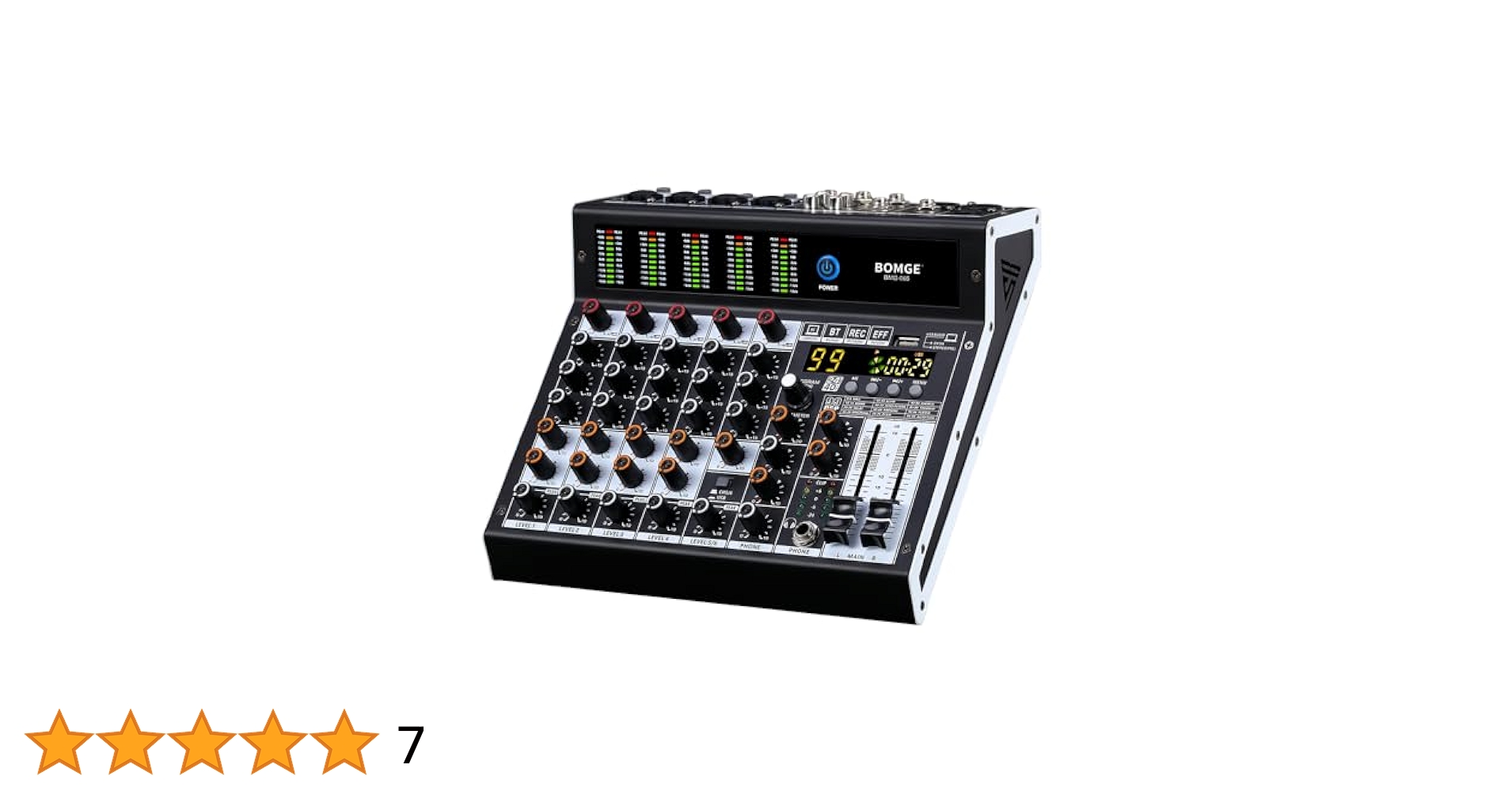 BOMGE 6 チャンネル 99DSP エフェクトオーディオミキサー Bomge-オーディオパワーミキサー、アンプ、4チャンネル、750w