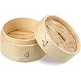 Restaurantware 2 Ounce Mini Bamboo Steamers 100 Bamboo Dim Sum Steamers - Premium With Lid Natural Bamboo Dumpling Steamers Bamboo Mini For Parties Or Catering