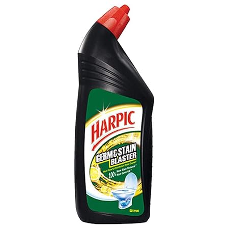 Harpic 750 ml - Citrus, Germ & Stain Blaster Disinfectant Toilet Cleaner Liquid |Suitable for Toilet Bowls