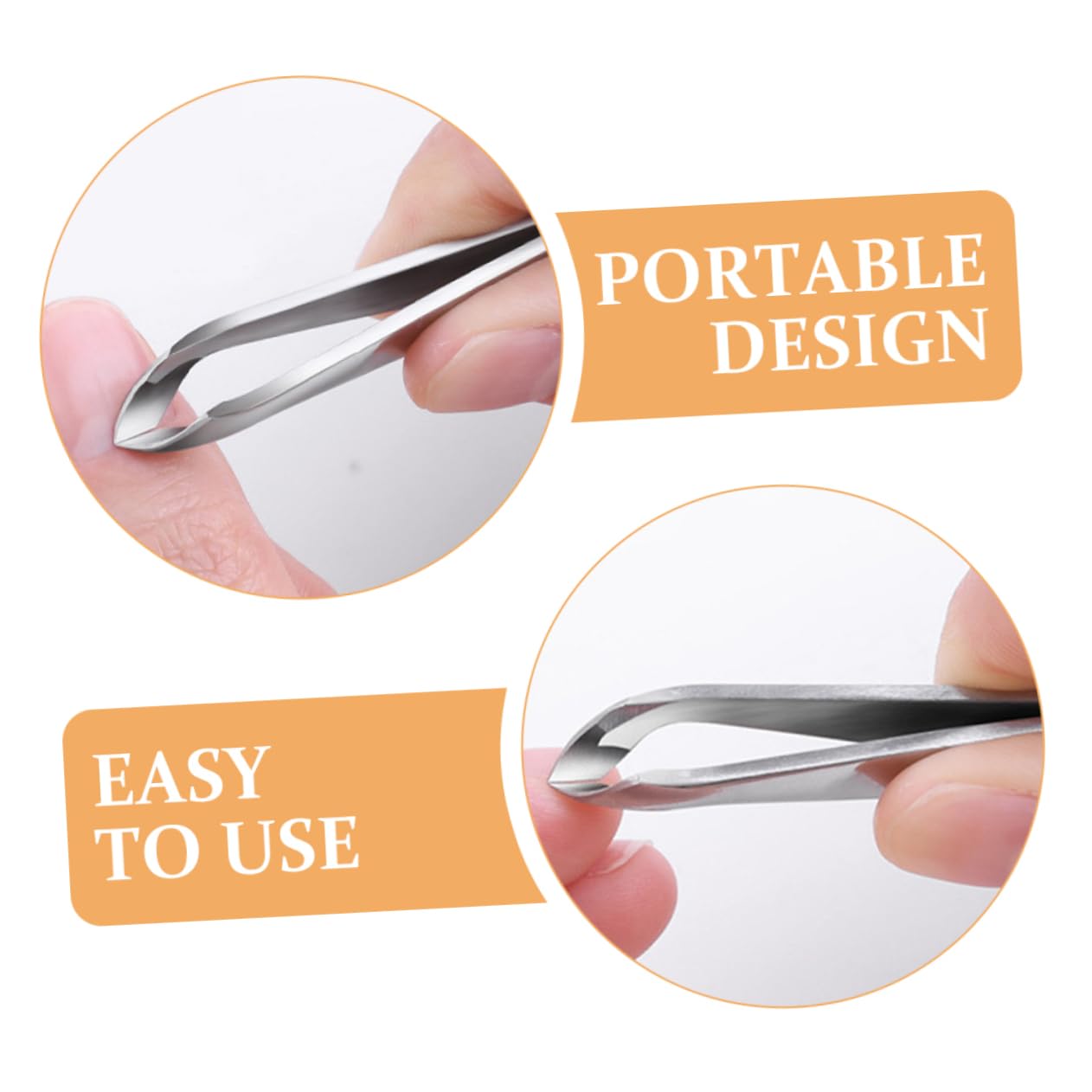 BELLIFFY Professional Cuticle Trimmer Pusher Compact Stainless Steel Nail Clipper Dead Skin Remover Tool