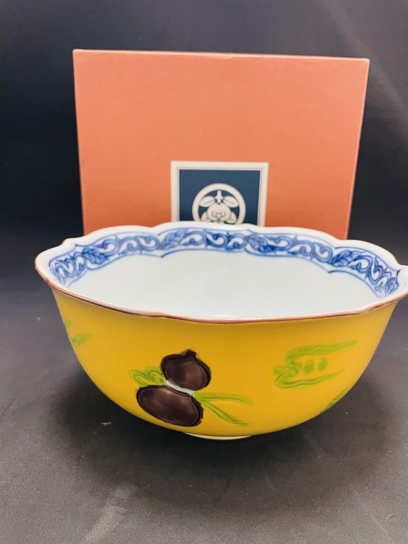 Amazon.co.jp: たち吉 宝づくし 黄趾 菓子鉢 箱入り 橘吉 管理.KT