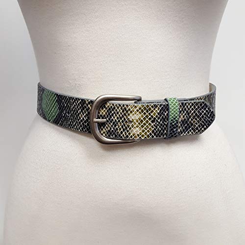 Genuine Leather Belt in Multi-Color Python Print2