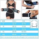 Serveuttam® Waist Belt for Women - Body Shaper for Women Slimming Belt | Tummy Tucker Waist Trainer Shapewear Belt | Stomach Belt for Men | Waist Trimmer Trainer Belt for Weight Loss (Black-Grey, XL) gallery image